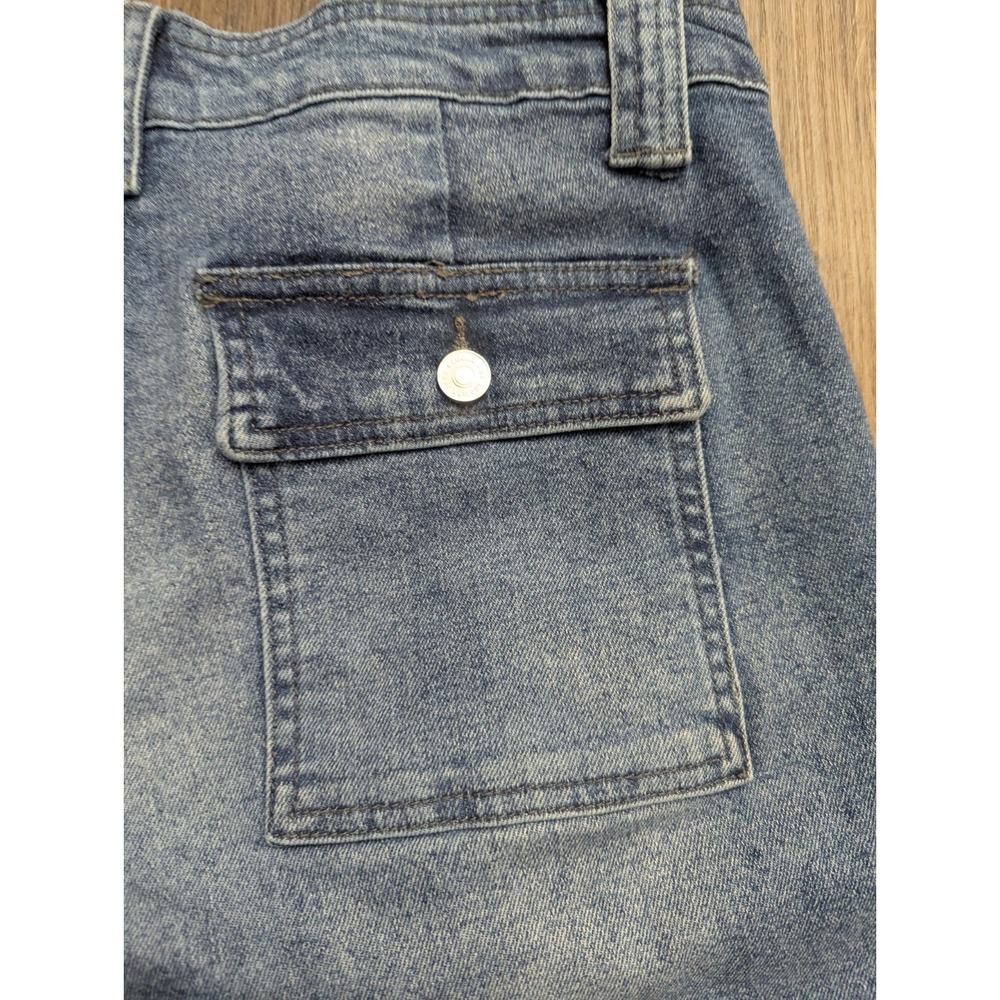 KanCan Jeans Womens 29 Blue Cargo Pants Medium‎ Wash High Rise Y2K Denim - Picture 8 of 13